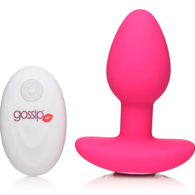 Curve Toys Vibrating Butt Plugs | Butt Plugs>10X Pop Rocker Vibrating Silicone Plug with Remote