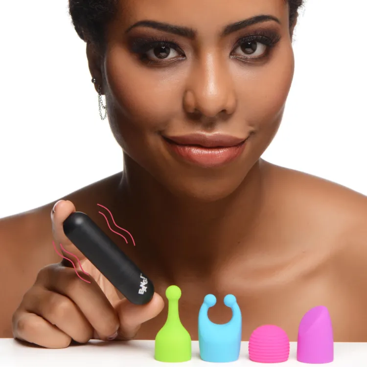 Bang Starter Bdsm & Bondage Kits | Bullet & Egg Vibrators>7X Rechargeable Bullet with 4 Attachments
