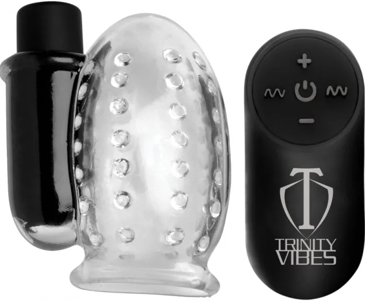 Trinity Vibes App Controlled & Remote Vibrators>28X Rechargeable Penis Head Teaser with Remote Control