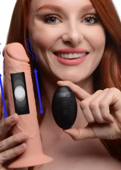 Thump Its Anal Pegging Toys | Silicone Dildos>7X Remote Control Vibrating and Thumping Dildo
