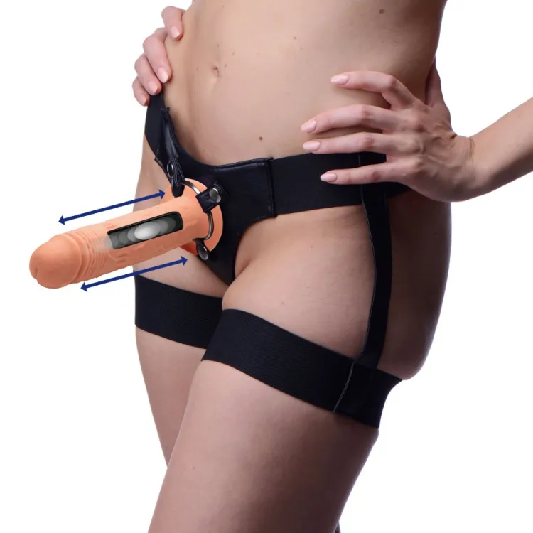 Thump Its Anal Pegging Toys | Silicone Dildos>7X Remote Control Vibrating and Thumping Dildo