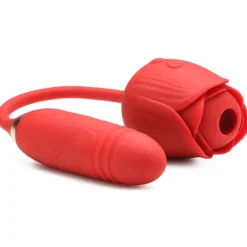 Bloomgasm Silicone Vibrators | Unique Vibrators>10X Romping Rose Suction and Thrusting Vibrator