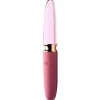 Prisms Erotic Glass Dual Penetration Vibrators | Silicone Vibrators>10X Rosé Dual Ended Smooth Silicone and Glass Vibrator