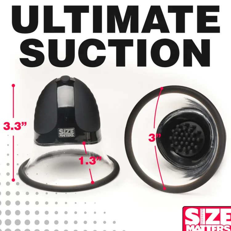 Size Matters Nipple Clamps & Stimulators | Female Enhancement>10X Rotating Nipple Suckers with 4 Attachments