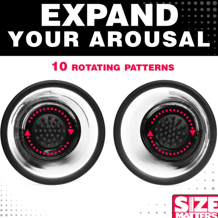 Size Matters Nipple Clamps & Stimulators | Female Enhancement>10X Rotating Nipple Suckers with 4 Attachments