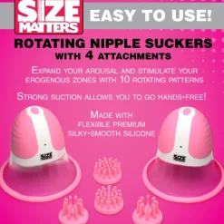 Frisky Starter Bdsm & Bondage Kits | Nipple Clamps & Stimulators>10X Rotating Silicone Nipple Suckers