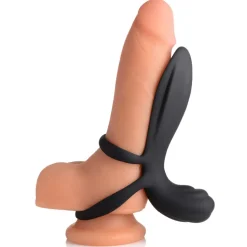 Trinity Vibes Travel Essentials | Penis Rings>10X Silicone Vibrating Girth Enhancer with Remote Control