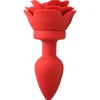 Booty Sparks Jewel Butt Plugs | Vibrating Butt Plugs>28X Silicone Vibrating Rose Anal Plug with Remote