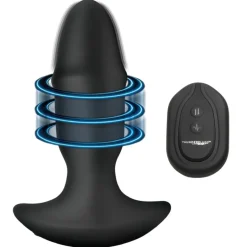 Thunderplugs Vibrating Butt Plugs | App Controlled & Remote Vibrators>10X Sliding Ring Silicone Missile Plug with Remote