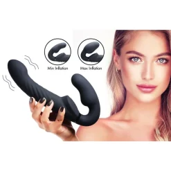 Strap U Anal Pegging Toys | Vibrating Dildos>10X Swirl Ergo-Fit Inflatable & Vibrating Strapless Strap-On