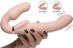 Strap U Anal Pegging Toys | Vibrating Dildos>10X Swirl Ergo-Fit Inflatable & Vibrating Strapless Strap-On