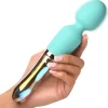 Prisms Erotic Glass Silicone Vibrators | Rechargeable Vibrators>10X Turquoise Dual Ended Silicone and Glass Wand