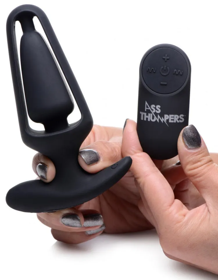 Ass Thumpers Vibrating Butt Plugs | Butt Plugs>7X Vibrating Hollow Silicone Anal Plug