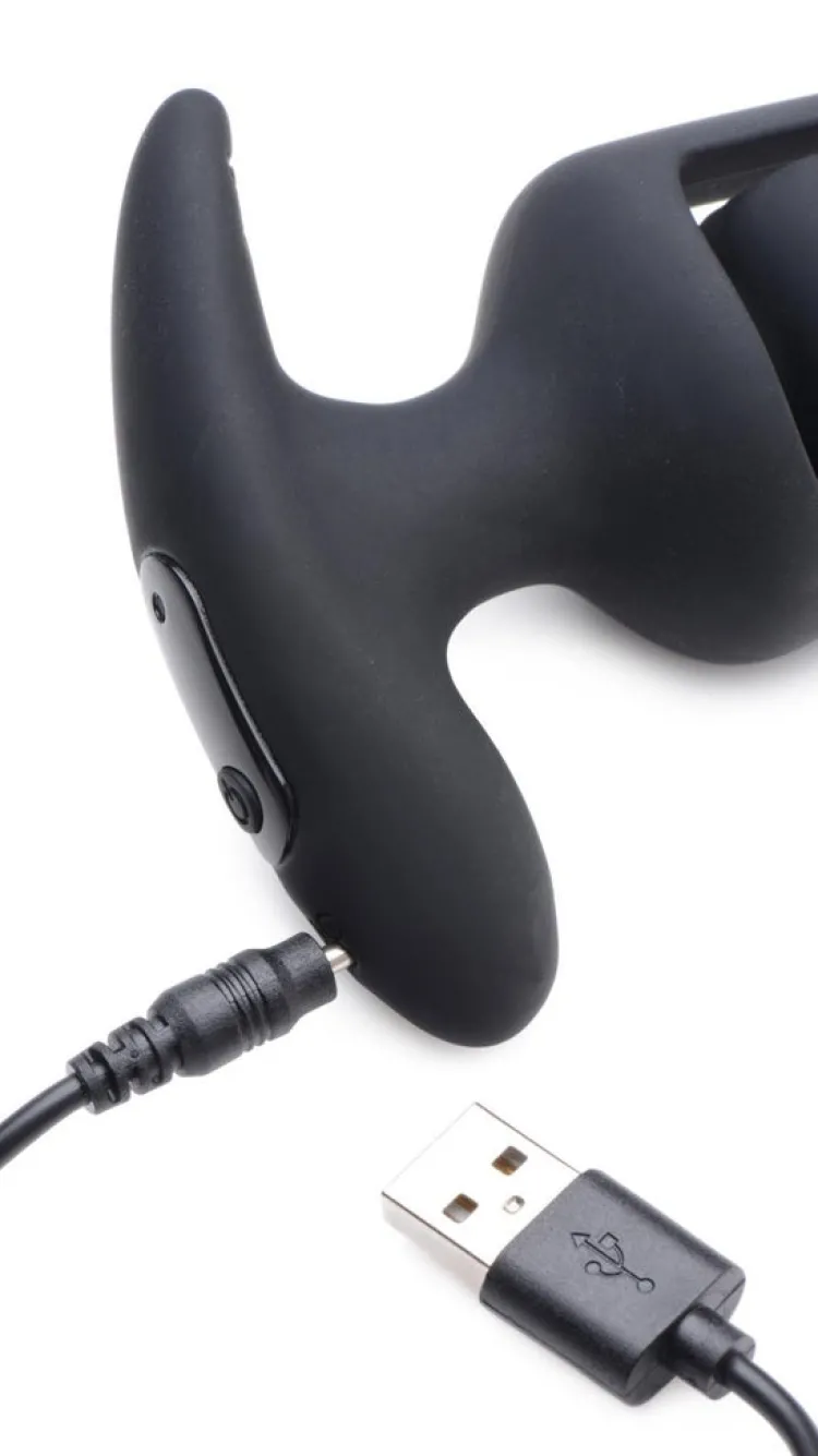 Ass Thumpers Vibrating Butt Plugs | Butt Plugs>7X Vibrating Hollow Silicone Anal Plug