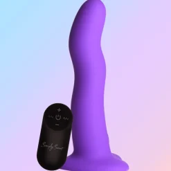 Simply Sweet Silicone Dildos | Vibrating Dildos>21X Vibrating Wavy Silicone Dildo w/ Remote