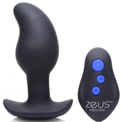 Zeus Electrosex Electro Sex | Vibrating Butt Plugs>8X Volt Drop Vibrating and E-Stim Silicone Prostate Massager with Remote