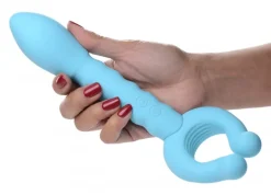 Frisky Insertable & Realistic Dildo Vibrators | G-Spot Vibrators>Yass! Vibe Dual-Ended Silicone Vibrator